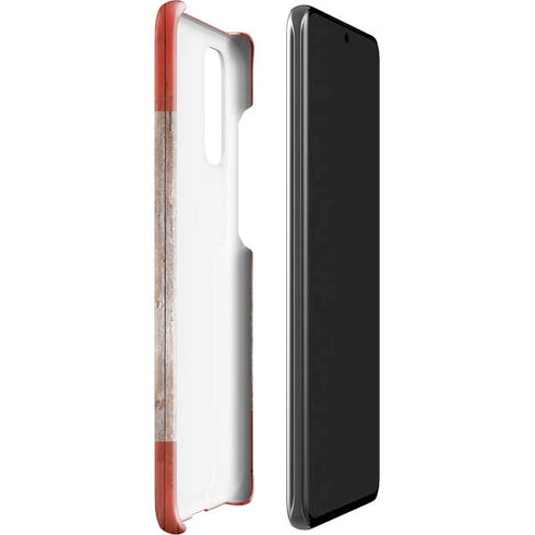 Canadian Flag Dark Wood Galaxy S20 Lite Case